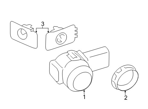 2021 BMW X5 M ULTRASONIC SENSOR, SUNSTONE Diagram for 66209826971