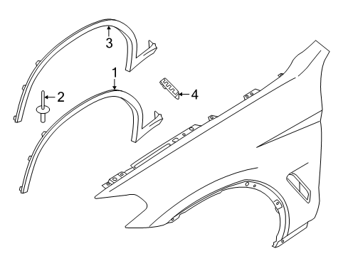 2024 BMW X3 M Insert Right Front Diagram for 51777885220