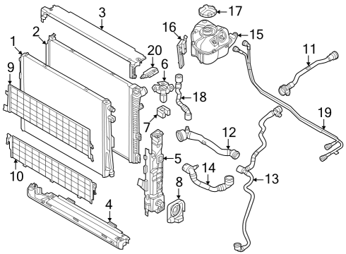2025 BMW i4 Radiator Diagram for 17119452580