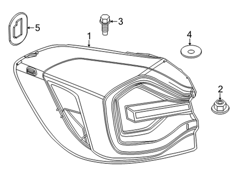 2024 BMW X3 M TAIL LIGHT SIDE PANEL LED LE Diagram for 63239463049