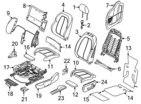 2025 BMW X2 Driver Seat Components Diagram 2