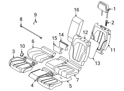 2021 BMW X5 Basic Backrest Leather Cover Diagram for 52205A1A0B8