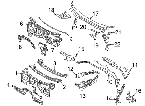 2025 BMW X6 M WATER DRAIN CHANNEL, UPPER L Diagram for 51719447345