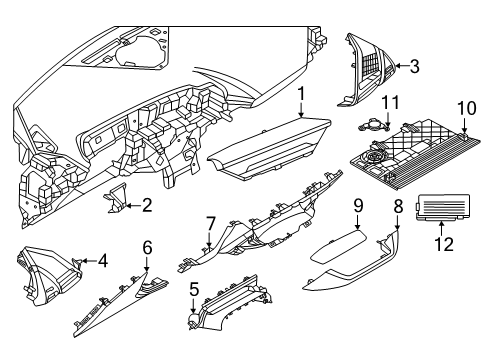 2025 BMW 228 xDrive Gran Coupe Cluster & Switches, Instrument Panel & Components Diagram 3