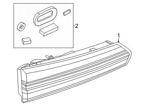2025 BMW X3 TAIL LIGHT TAILGATE RIGHT Diagram for 63218087178