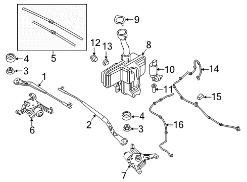 2021 BMW i3s KIT WIPER BLADES Diagram for 61615A87368