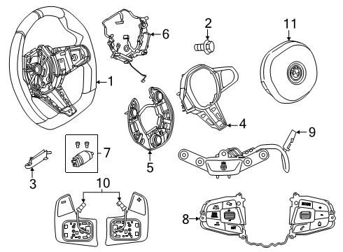 2025 BMW M440i xDrive M SPORT STEERING WHEEL Diagram for 32305A8A906