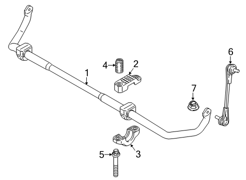 2024 BMW 530i ANTI-ROLL BAR FRONT AXLE Diagram for 31356898743