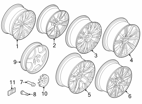 2025 BMW X6 DISC WHEEL LT.ALLOY BLACK II Diagram for 36116856025