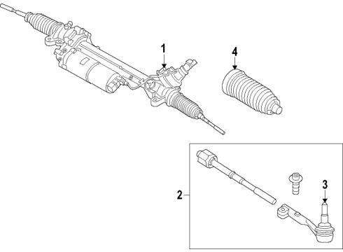 2021 BMW Z4 Electric Steering Gear Diagram for 32105A2F506