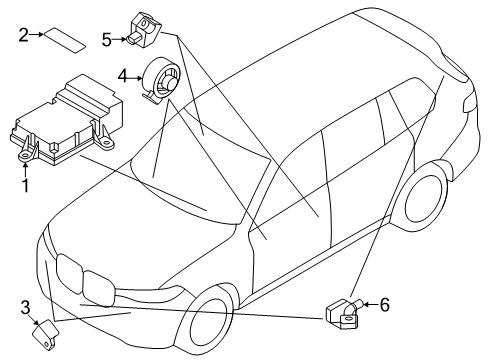 2025 BMW XM Air Bag Components Diagram 2