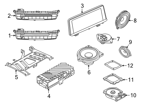 2022 BMW X1 Central Information Display Diagram for 65505A3E573