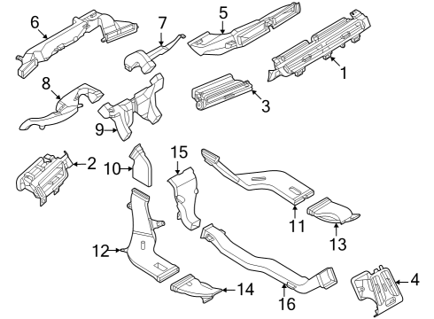 2025 BMW X1 FRESH-AIR VENT, DRIVER'S SID Diagram for 64229483382