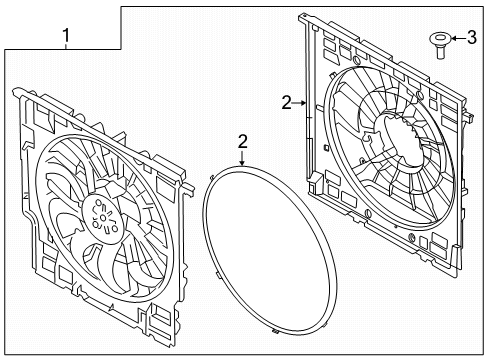 2021 BMW X5 Cooling System, Radiator, Water Pump, Cooling Fan Diagram 2