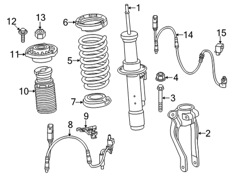 2024 BMW M850i xDrive Gran Coupe Front Coil Spring Diagram for 31336891962
