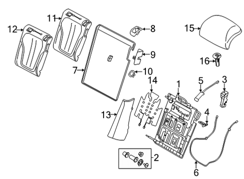 2021 BMW X6 M HEADREST, LEATHER, OUTER Diagram for 52208499718