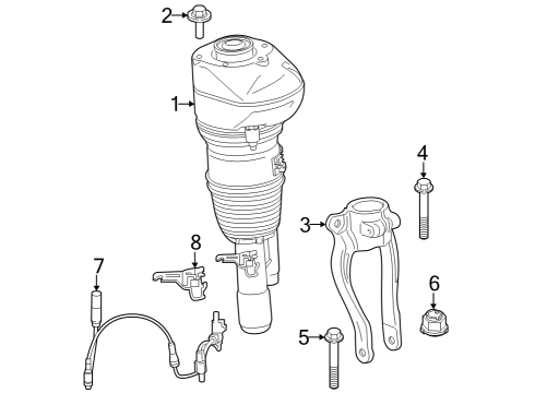 2024 BMW i7 AIR SUSPENSION STRUT LEFT FR Diagram for 37106892599