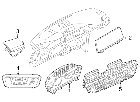2023 BMW 430i Gran Coupe Instrument Cluster Diagram for 62105A3BA20