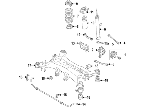 2023 BMW Z4 Rear Axle Carrier Diagram for 33318837903