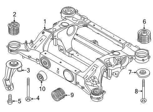 2025 BMW i5 REAR AXLE SUPPORT Diagram for 33318836859