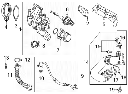 2025 BMW 430i Gran Coupe CHARGE AIR DUCT Diagram for 13715A71433