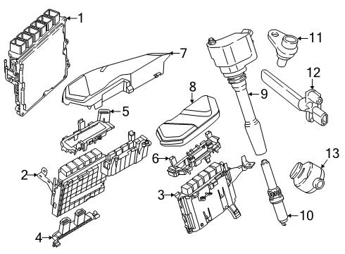 2021 BMW M5 Basic Control Unit DME Diagram for 12149468879