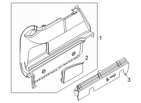 2025 BMW 228 xDrive Gran Coupe Interior Trim - Rear Body Diagram 2