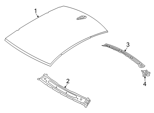 2025 BMW 228 xDrive Gran Coupe Roof & Components Diagram 4