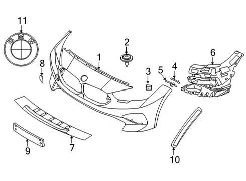 2021 BMW 228i xDrive Gran Coupe BASEPLATE FOR LICENSE PLATE Diagram for 51137474673