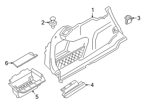 2023 BMW 430i Left Trunk Trim Diagram for 51477936969