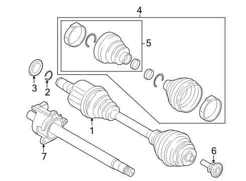 2023 BMW X1 SHAFT SEAL, DRIVEN SHAFT Diagram for 28005A7A380