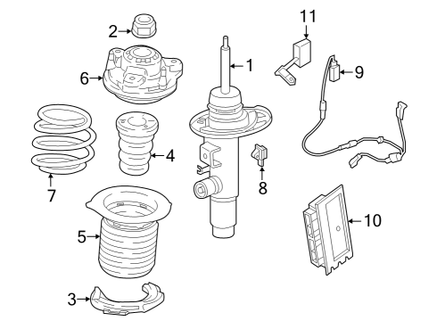 2025 BMW i4 Front Coil Spring Diagram for 31335A2A2E7
