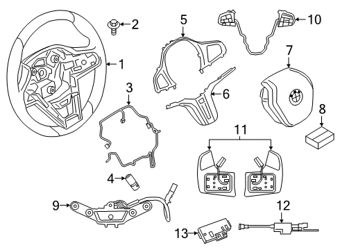 2022 BMW Z4 Steering Wheel Connecting Line Diagram for 32309503658