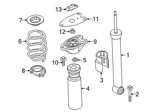 2024 BMW X2 Rear Coil Spring Diagram for 33538838374
