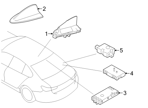 2024 BMW 430i Gran Coupe Antenna Amplifier Diagram for 65205A36CD5