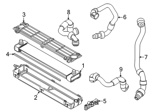 2021 BMW X5 M HOSE ELECTRIC COOLANT PUMP Diagram for 17128071765