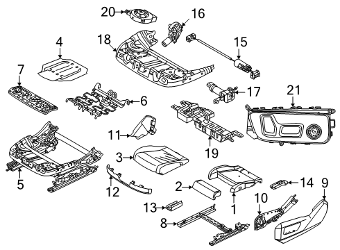2024 BMW 530i xDrive DRIVE SEAT ANGLE ADJUSTMENT Diagram for 52105A47D33
