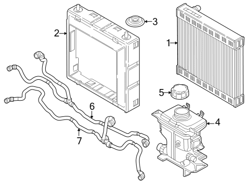 2023 BMW 760i xDrive HOSE, REMOTE, COOLANT RADIAT Diagram for 17125A054D0
