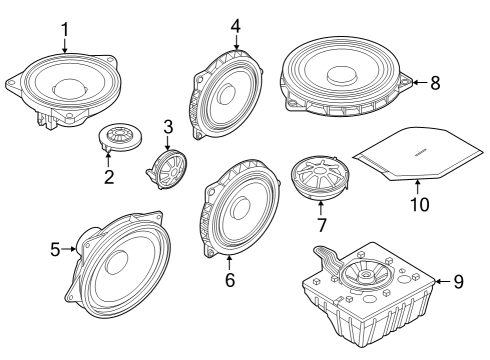 2023 BMW i4 WOOFER Diagram for 65135A12337
