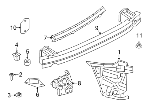 2021 BMW M4 Right Absorber Funnel Diagram for 51128082368