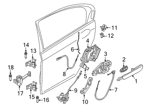 2023 BMW 840i Gran Coupe DRIVE SOFT CLOSE AUTOMATIC L Diagram for 51215A36EC3