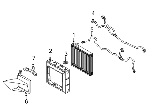 2023 BMW M550i xDrive Exterior Radiator Air Duct Diagram for 51748098660