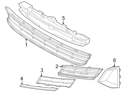 2021 BMW 530e AIR FLAPS, LOWER Diagram for 51745A218F6