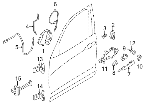 Right System Latch Diagram for 51217202144