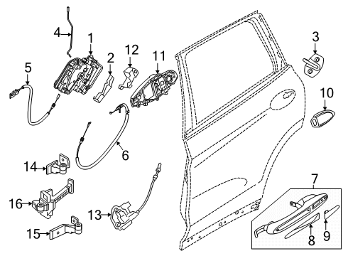 2023 BMW XM Lock & Hardware Diagram 2