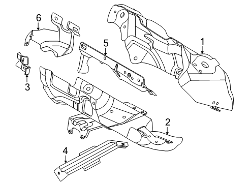 2024 BMW X1 HEAT SHIELD FOR EXHAUST MANI Diagram for 11655B3A033