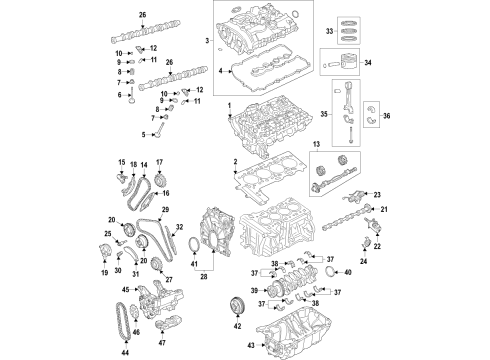 2022 BMW X2 Exchange Short Engine Diagram for 11005A077D9