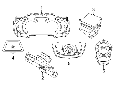 2022 BMW 740i Control Element Light Diagram for 61319472979