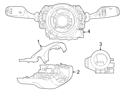 2024 BMW 430i Gran Coupe STEERING COLUMN SWITCH CLUST Diagram for 61315A819A1