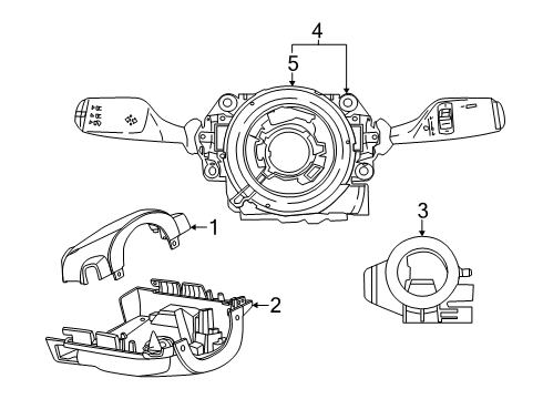 2025 BMW 228 xDrive Gran Coupe Switch Unit Steering Column Diagram for 61315B4AFF3